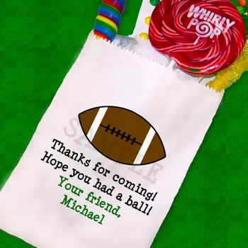 Kişiselleştirilmiş futbol ÇOCUK spor Doğum Günü patlamış mısır şeker Büfe lolly çanta Bebek Duş Ekmek Çerez tatlılar hediye İyilik paketleri