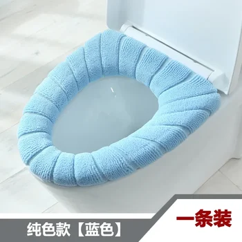 Kış Sıcak Tuvalet klozet kapağı Mat Banyo Tuvalet Pedi Yastık Kolu ile Kalın Yumuşak Yıkanabilir Closestool İsıtıcı Aksesuarları