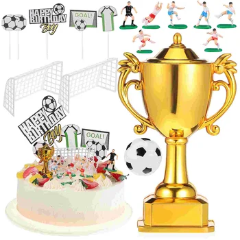 Futbol Topları Futbol Takımı Doğum Günü Pastası Pişirme Parti Plug-in Aksesuarları Toppers Dekor Süslemeleri Spor Kek Erkek Adam İçin