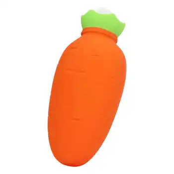 Sıcak su şişe çantası havuç şekli silikon mükemmel ısı koruma sıcak su torbası sıcak su ve soğuk su için