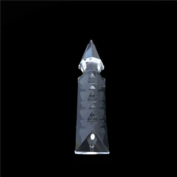 Toptan 100 adet 63 * 15mm * 14mm Temizle Kristal Roket Kafa Avize Kolye Kesim Yönlü Lamba Parçaları Ev Aydınlatma Dekorasyon