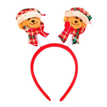5 adet Parlayan Noel Kafa Bandı Saç Takı Ev Dekorasyon için Elk Noel Baba Kardan Adam Ayı Noel Ağacı Yeni Yıl Dekorasyon