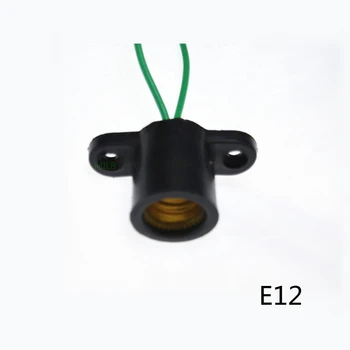 E12 tabanı E12 Lamba tutucu E12 lamba tabanı ile tel montaj delikleri ile E12 tutucu