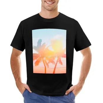 Tropicana denizler-gün batımı T-Shirt siyah t shirt artı boyutu t shirt grafik t shirt ağır t shirt erkekler için