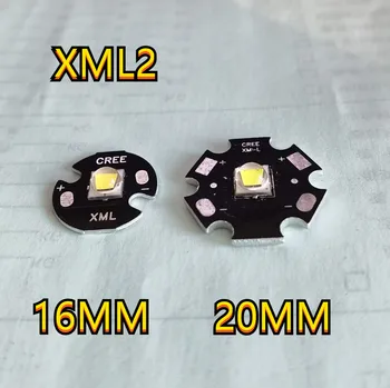 10 W CREE XM-L2 XML2 L2 Soğuk Beyaz 6000 k ~ 6500 k led ışık lamba Çip Ampul 20mm16mm PCB Tabanı ile