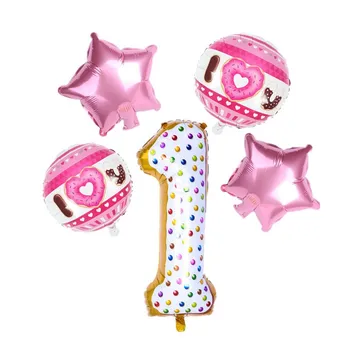 Kek Çörek Folyo Balon Bir Baskı Lateks Balonlar Seti Çocuklar İçin Doğum Günü Partisi Şişme Dekorasyon Bebek Duş Hava Topları Tedarikçisi
