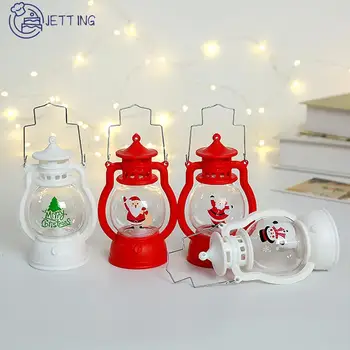 Retro gazyağı gece lambası küçük yağ peri ışıkları dekoratif fener sanat kolye Noel yeni Yıl lamba dekorasyon ev dekor
