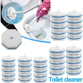 30 ADET Tuvalet Değnek Yedekler Değiştirilebilir Fırça Kafası Tuvalet fırçası wc temizleme kiti Esnek Süngerleri fırça Banyo temizleme araçları