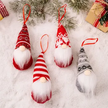 3/4 adet Noel Ağacı Asılı Gnome Şenlikli Meçhul Cüce Bebek Sevimli Orman Adam Bebek Süsleri Navidad Natal Süs Noel Dekor