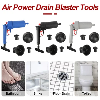 Sıcak Hava Güç Tahliye Blaster Tabancası Yüksek Basınçlı Güçlü Manuel Lavabo Piston Açacağı Temizleyici Pompası Tuvaletler Duş Banyo