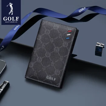 GOLF erkek çoklu kart yuvalı uzun cüzdan, modaya uygun yeni ultra ince ve basit değişim cüzdan klipsi