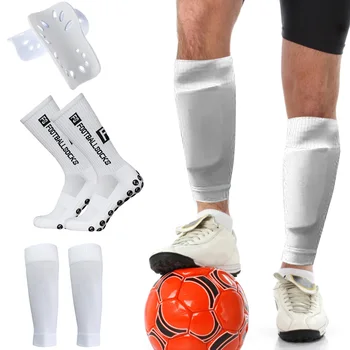 Kaymaz futbol çorapları Buzağı Kollu ve Bacak pedleri seti Açık Spor Koşu Streç Çorap Atletik Futbol koruyucu donanım Setleri