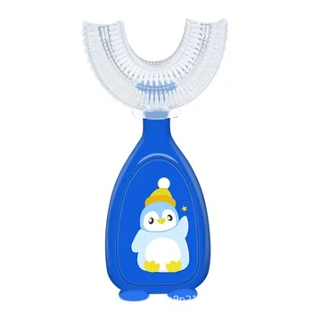U şeklinde Çocuk Diş Fırçası çocuk Diş Fırçası Silikon Temizleme Diş Fırçası Sağlıklı 360 ° Temizleme Ağız Bakımı Sağlık Güzellik Yumuşak