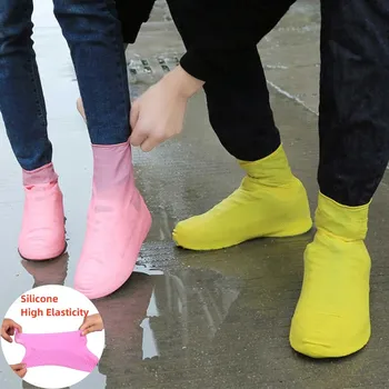 Su geçirmez Silikon Yağmur Ayakkabısı kılıfları Kaymaz ayakkabı koruyucu Yeniden Kullanılabilir yağmur ayakkabısı kılıfları Unisex Ayakkabı Koruyucu Açık Yürüyüş İçin