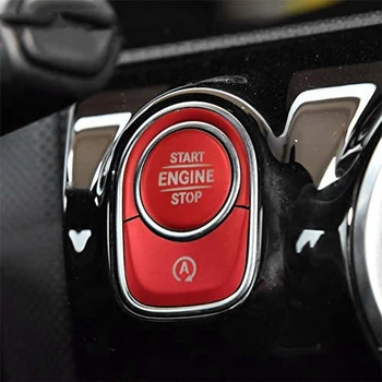 Otomatik Start Stop Motor basmalı düğme Düğmeleri Kapak Çıkartmaları Mercedes Benz için Bir Sınıf W177 GLE W167 GLB