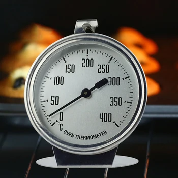 Fırın termometresi 400 Santigrat Dial Sıcaklık Ölçümü Pişirme BARBEKÜ Gıda Termometre Yüksek dereceli Paslanmaz Çelik