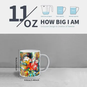 Sanat Ördek ve Para vıp 350ml Tek Parça Kahve Kupaları Ve Kupa Yaratıcı Renk Değişimi çay bardağı Seramik Süt Bardak Yenilik Hediyeler
