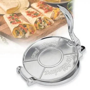 Katlanabilir Gümüş Tortilla Pasta Basın Makinesi Ekmeği Hamur Presleme Araçları DIY Hamur Cilt Kalıp Mutfak Pişirme Aksesuarları