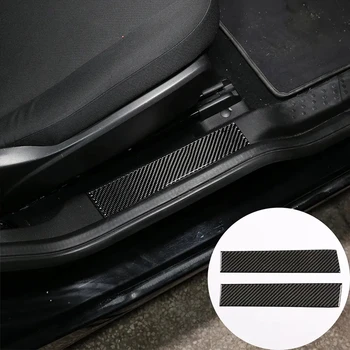 Yumuşak Karbon Fiber Stil Araba Dahili Kapı Eşiği Koruma Şeridi Sticker Mercedes Benz Smart 453 2016-2021 (2 Kapılı Versiyonu)