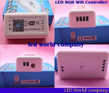 LED RGB Wifi Denetleyici Kablosuz APP Kontrolü SMD 5050 3528 RGB şeritler Bant ışıkları ıOS iPhone Android için akıllı telefon Tablet