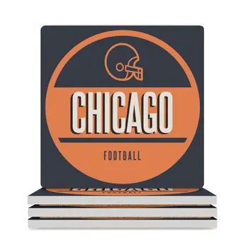 Chicago retro futbol Seramik Bardak Altlığı (Kare) Fincan mat kupa seti kayrak Bardak Altlığı