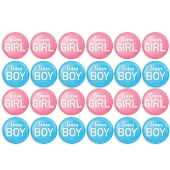 Cinsiyet Reveal Düğme Pin - 24 Adet Pin Up Rozeti Aksesuarları Kızlar Veya Takım Erkek,Bebek Duş Malzemeleri,parti Sık Kullanılanlar