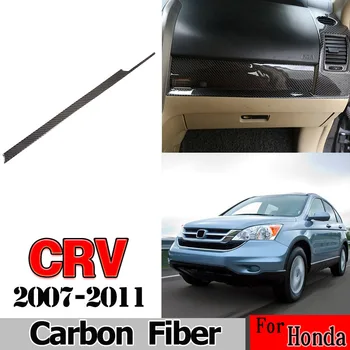 Honda için CR-V 2007-2011 Gerçek Karbon Fiber 3D Sticker Merkezi Kontrol Yolcu Yan Pano Paneli Kapak Trim Araba Aksesuarları