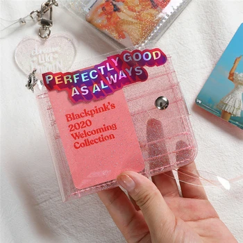 PVC Şeffaf küçük cüzdan Kız İçin Milkjoy Lazer Holografik bozuk para cüzdanı Kadınlar Temizle Parlak mektup kart tutucu Çanta