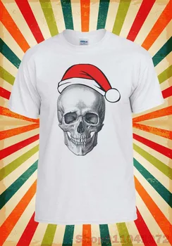Noel Kafatası Şeytan Komik Serin Erkek Kadın Yelek Tank Top Unisex T Shirt 1774 %100 % pamuk Erkek t shirt kadın tee