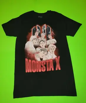 Monsta X K Pop Tişört Beden XS 5XL alışveriş merkezi C
