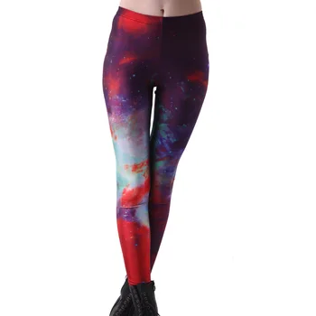 Yeni Seksi Yoga Pantolon Galaxy Yıldızlı Gökyüzü Baskılar Elastik İnce Spor Salonu Spor Egzersiz Kadın Tayt Dropshipping