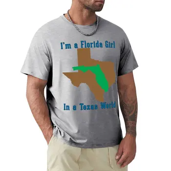 Florida Kız Bir Texas Dünya T-Shirt büyük boy bir erkek üstleri erkek grafik t-shirt
