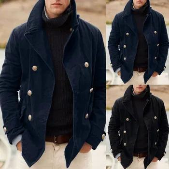 Kışlık ceketler Erkekler İçin Uzun Erkekler Tan Ceket Siper Erkek Düz Renk Açık Ceket Ceket Yağmurluk Erkekler Kamp Ropa Hombre