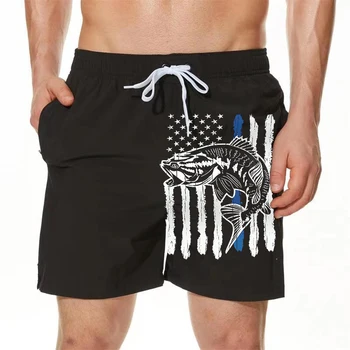 Açık spor Çabuk kuruyan Erkek T-Shirt plaj şortu y2k 3D offshore olta baskı boyutu t shirt erkek Rahat Unisex kısa