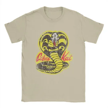 Komik Kobra Kai T-Shirt Erkekler için Yuvarlak Boyun Saf Pamuklu T Shirt Karate Çocuk Kısa Kollu Tees Artı Boyutu Giyim