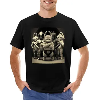 Takım Tubby ' Kas Bağlı Alien Yarış Güreş Savaşçıları (Teletubby ınspired) T-Shirt yaz üstleri erkek t shirt