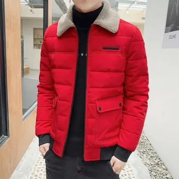 Kore moda sonbahar kış yatak açma kirpi ceketler erkekler Streetwear mont