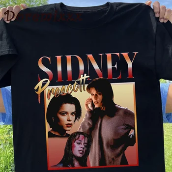 90s SİDNEY PRESCOTT T-Shirt Unisex 90s Vintage Tshirt Erkek Bayan Pamuklu T-Shirt Çığlık Korku Komik Hip Hop Streetwear