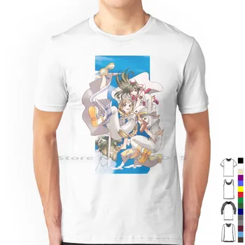 Aria Üç Su Periler T Shirt %100 % Pamuk Animasyon Aria Anime Alicia Akira Sevimli Estetik Bulutlar Mavi Büyük Yüksek