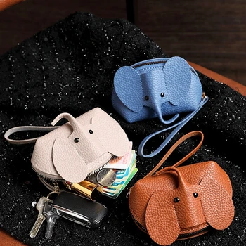 2023 Yeni Moda anahtar çantası PU Deri Japon Fil bozuk para cüzdanı Kadınlar için Yaratıcı kart çantası Ruj saklama çantası Mini Çanta