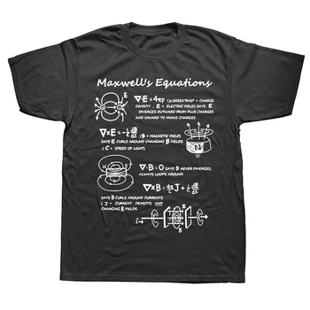 Komik Elektromanyetik Fizik Maxwell Denklemi Formülü T Shirt Grafik Pamuk Doğum Günü Hediyeleri Yaz Tarzı T-shirt Erkek Giyim