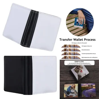 Yeni Stil Süblimasyon Boşlukları Cüzdan PU deri cüzdan Kadın Erkek DIY Hediye Çoklu kartlıklı cüzdan İş Seyahat İçin