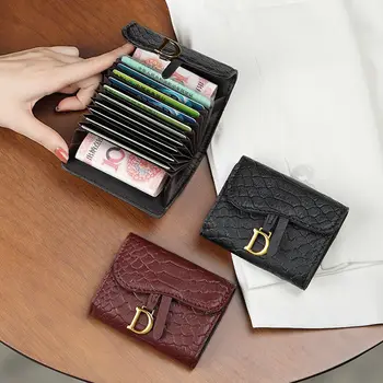 Sıcak Yeni Lüks kart tutucu Mini Çoklu Kart küçük cüzdan Kadın Çok fonksiyonlu pu deri el çantası Küçük Cüzdan Kart Sahipleri