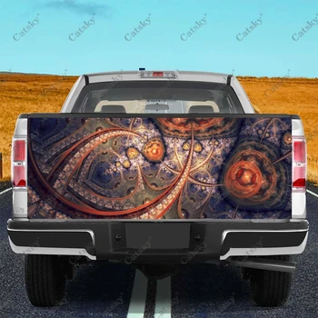 Soyut Fraktal araba sticker kamyon arka kuyruk modifikasyonu için uygun özel SUV araba kamyon ambalajı sticker çıkartması
