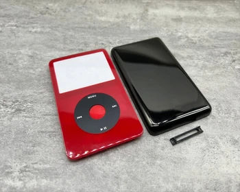 kırmızı ön kapak case arka konut siyah clickwheel kırmızı merkezi düğme iPod 5th gen video 30gb 60gb 80gb