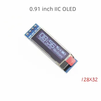 0.91 inç OLED ekran modülü IIC 12C SPI seri port 4 pin beyaz mavi renk