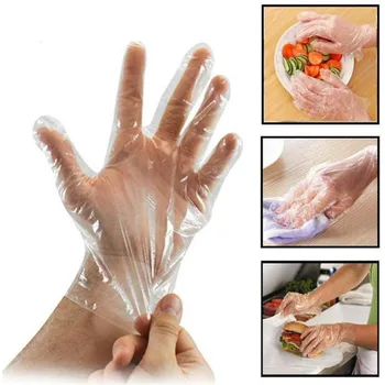 100pcs Disposable Gloves Food Gloves Household Catering Gloves Перчатки Рабочие Перчатки Хозяйственные Cleaning Tools