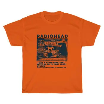 Vintage Radiohead bant kaya thom yorke Turuncu Unisex T-Shirt Yıldız Kaya