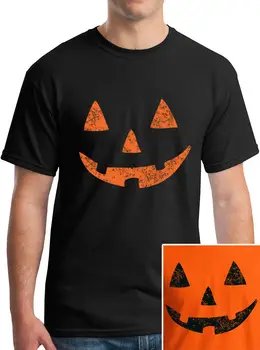 Kabak Turuncu Vintage Baskı Cadılar Bayramı Michael Myers Trick R Tedavi T-Shirt