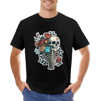 ıskelet boones etiket T-Shirt erkek hayvan baskı gömlek siyah t shirt vintage t shirt T-shirt erkekler